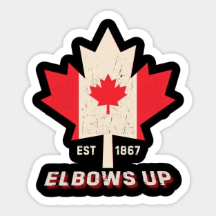 Canada Elbows Up Sticker
